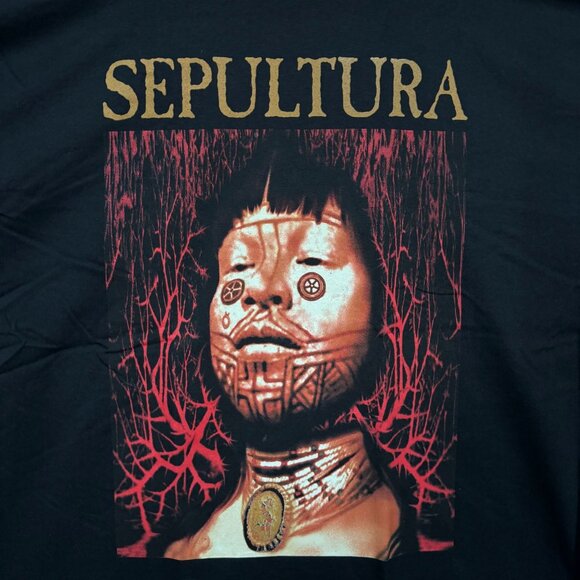 Sepultura “Roots” Heavy Metal Band Graphic T-Shirt Size Extra Large - Picture 2 of 4